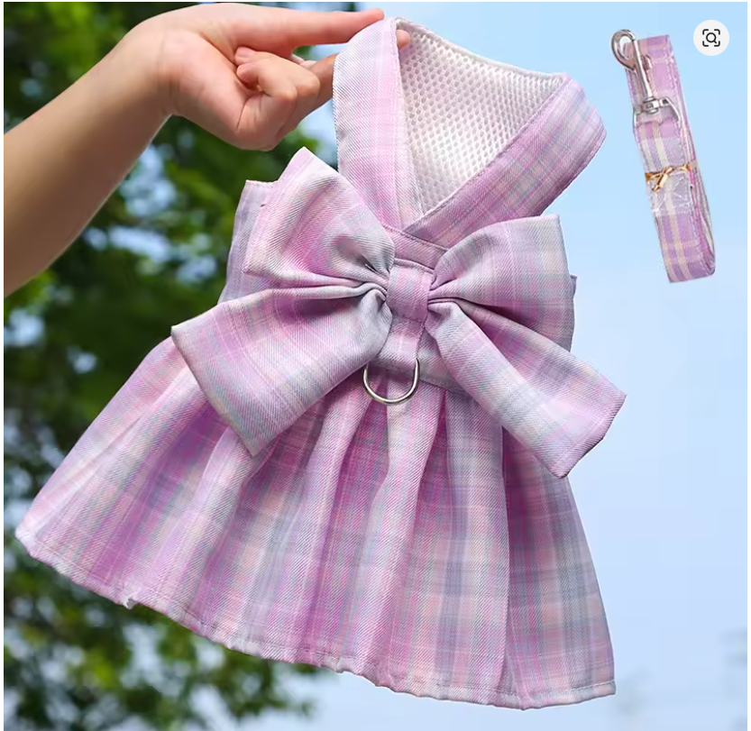 Coleira Vestido com Laço