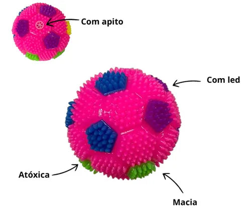 Bola Futebol Pisca Luz Led
