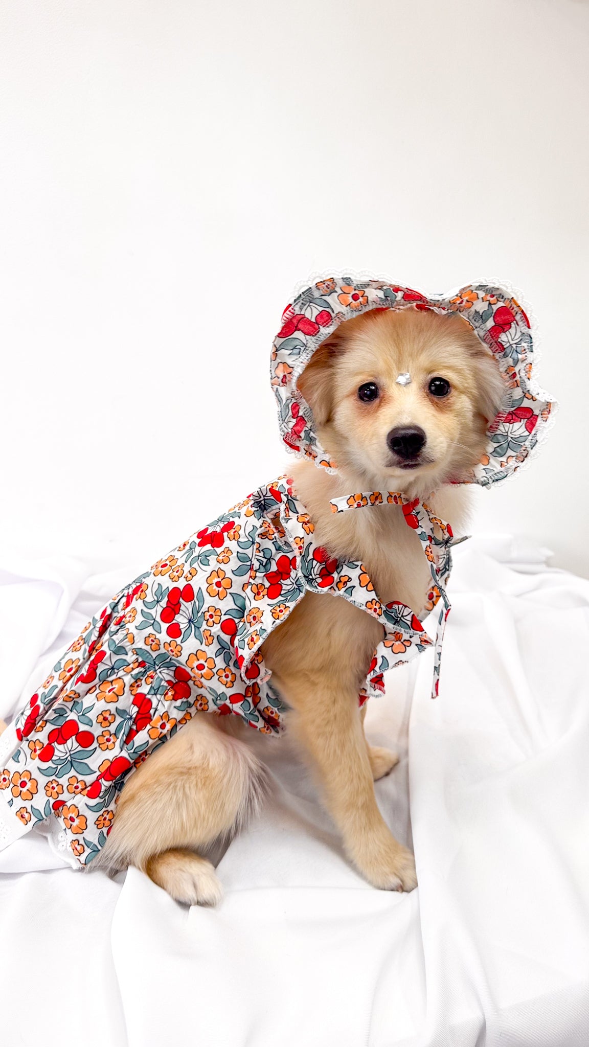 Vestido Floral com Chapéu