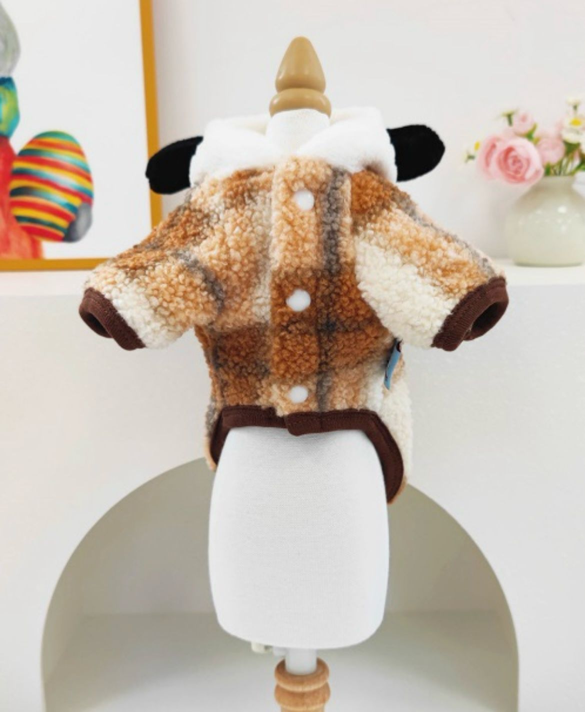 Roupa Xadrez com Capuz e Entrada para Guia