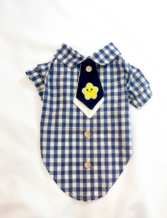 Camisa Xadrez com Gravatinha