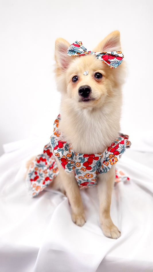 Vestido Floral com Chapéu