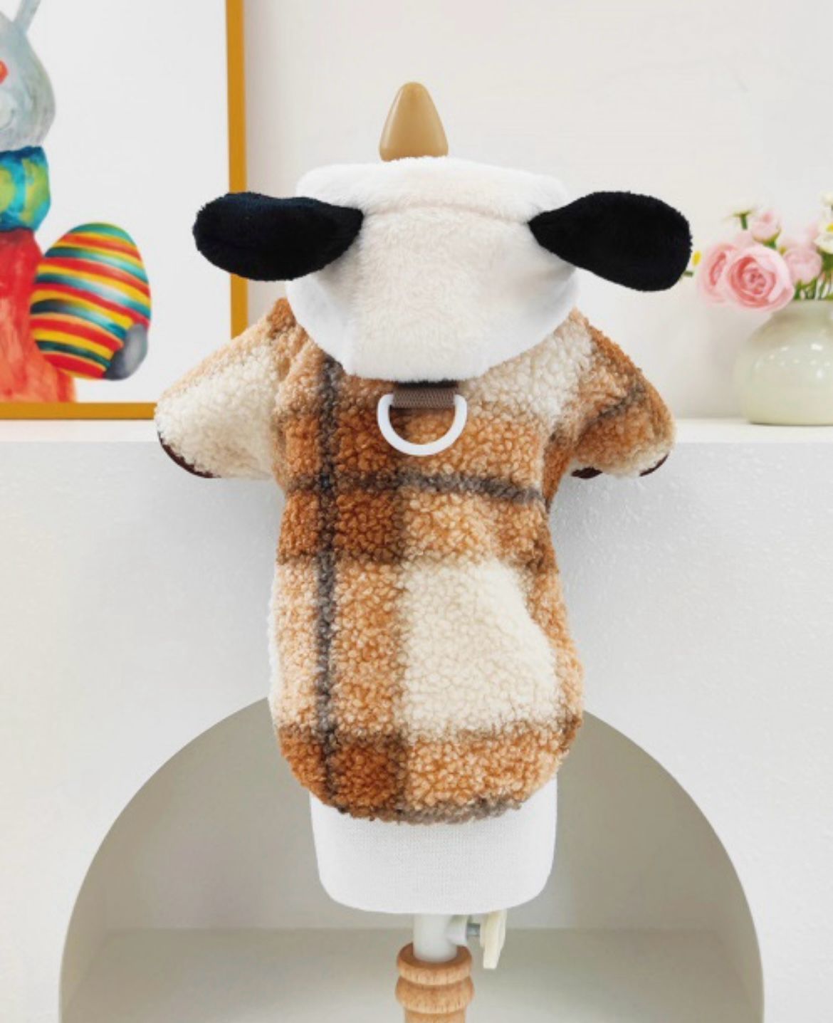 Roupa Xadrez com Capuz e Entrada para Guia